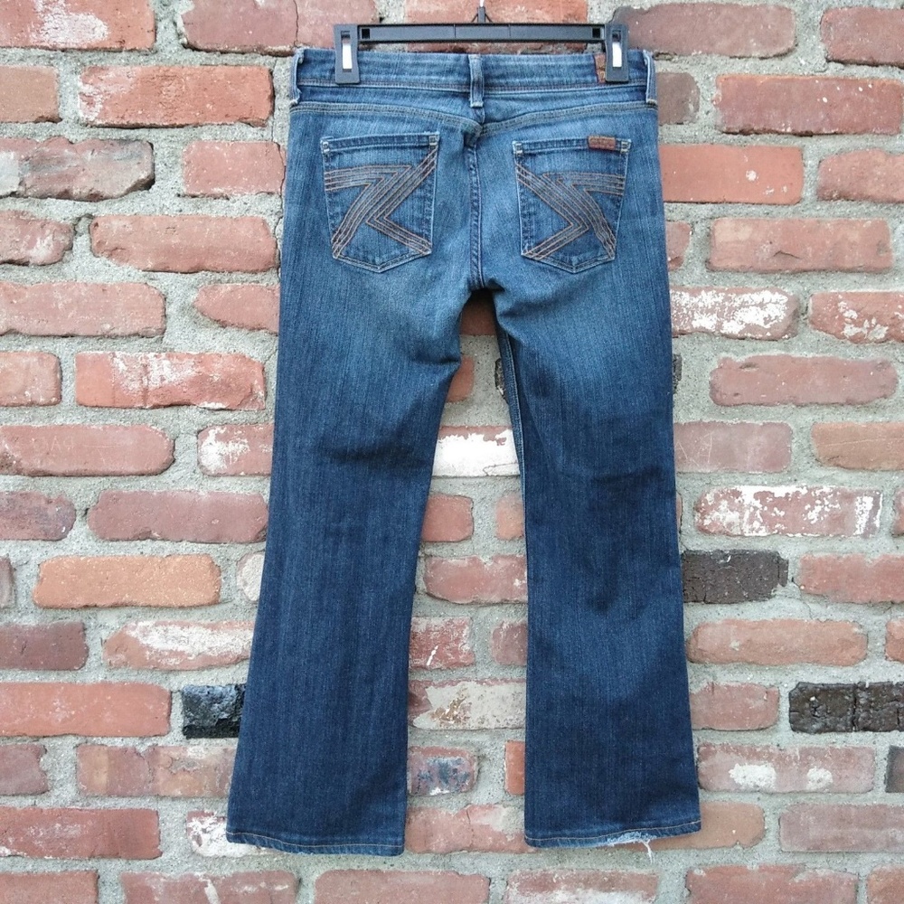 7 For All Mankind FLYNT Boot Cut Jeans Distressed - Picture 2 of 8
